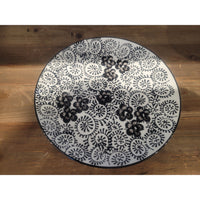 12-Pc Black & White Porcelain Tea Set