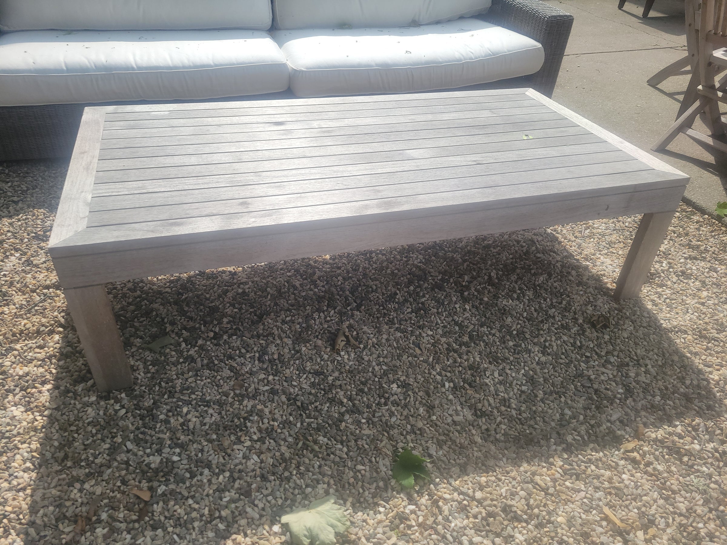 Linear Teak Rectangular Coffee Table by Barlow Tyrie