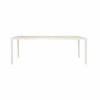 'Duo' White Aluminum Outdoor Dining Table by Janus et Cie