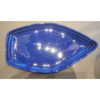 Set of French 2-Blue & 2-Yellow Serving Bowls Fish and Boat 8"L x 6"W x 2"H