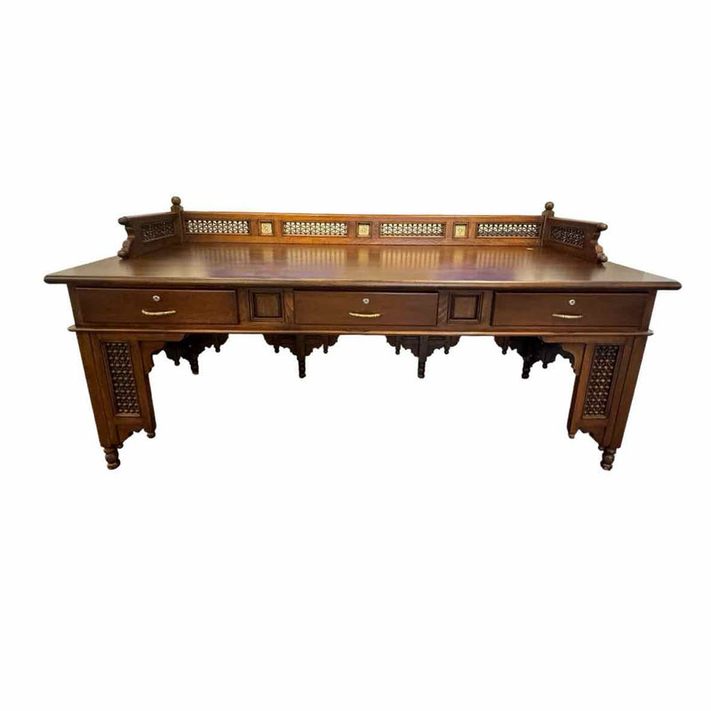 Moroccan Desk w/ Ornate Carving