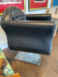 Chesterfield Leather & Nailheads Adjustable Salon Styling Chair on Metal Base