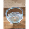 L.E. Smith Attrib. Blue Glass Candy Bowl