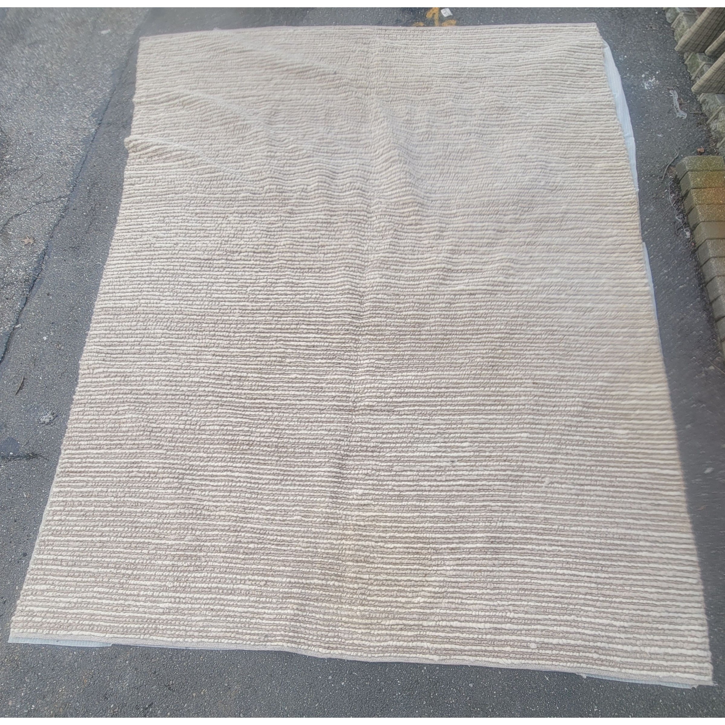 9x12 Beige Handwoven Textured Wool Rug by Uttermost