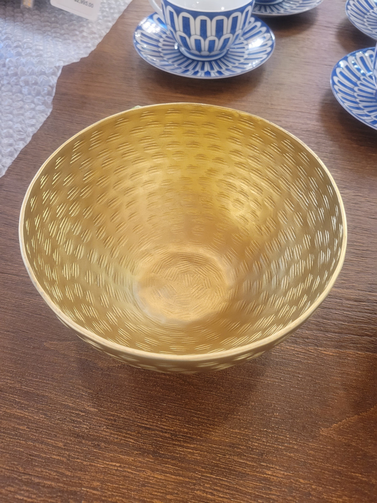 PAIR of Textured Brass Bowls