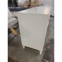 PAIR of Contemporary White Wood Dovetailed 2-Drawer Nightstands