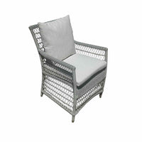 Malibu Square Wicker Chair in White
