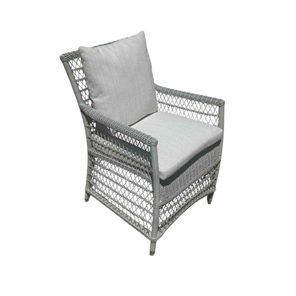 Malibu Square Wicker Chair in White