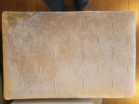 Gray Velvet Jersey Bench w/ Nailhead Trim on Bronzed Metal Base by Vanguard