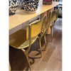 PAIR of Gold Tone Aluminum Indoor / Outdoor Chairs