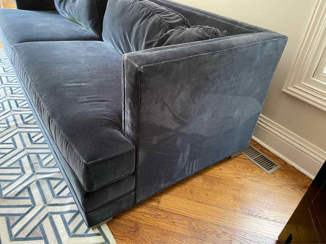 Navy Velvet Sofa by MG+BW