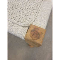White Woven Rope Bench by Calypso Home - AS IS