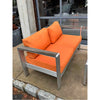 'Shore' Orange Outdoor Aluminum 2-Seat Sofa by Modway