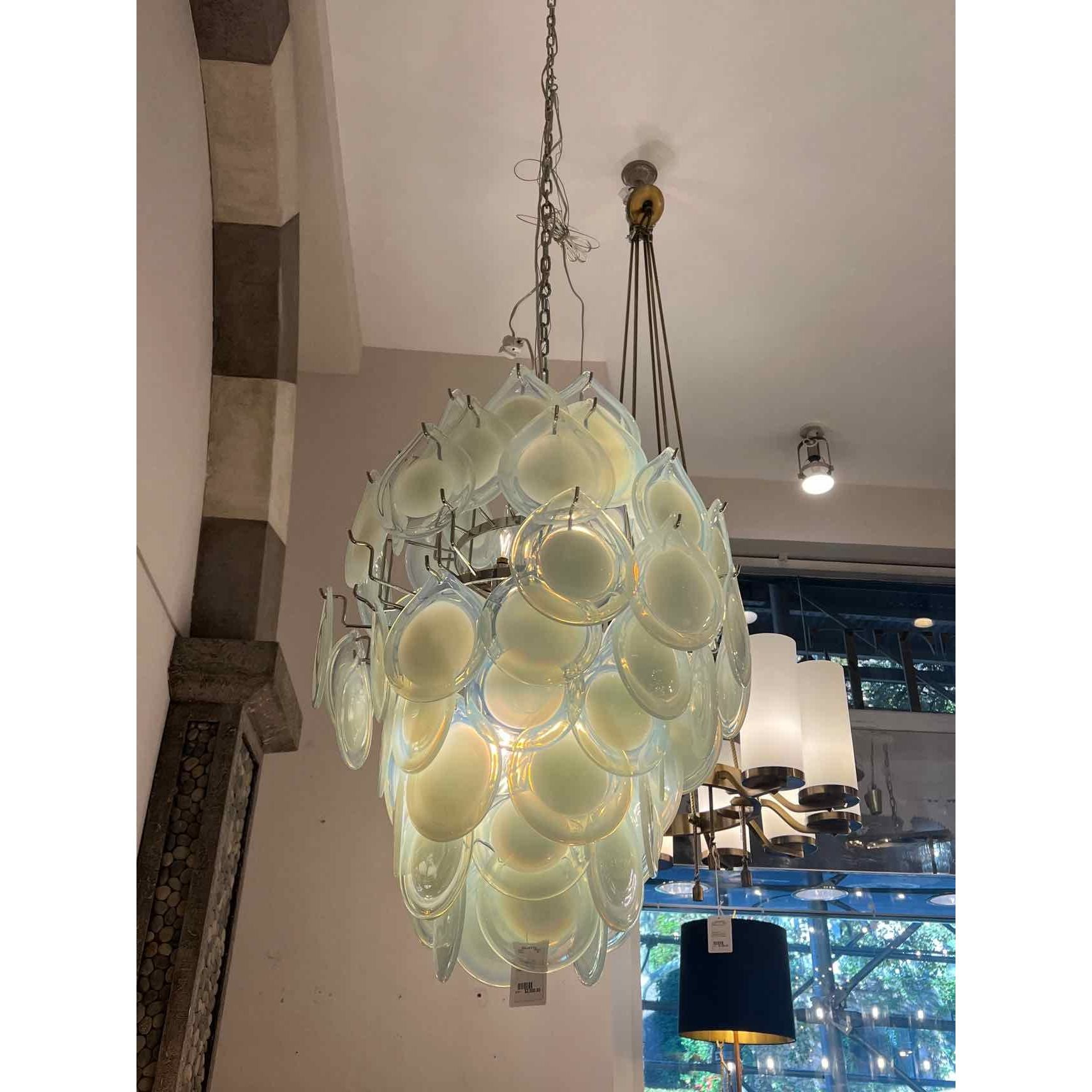 Diva 8 Light Grey Chandelier - colletteconsignment.com