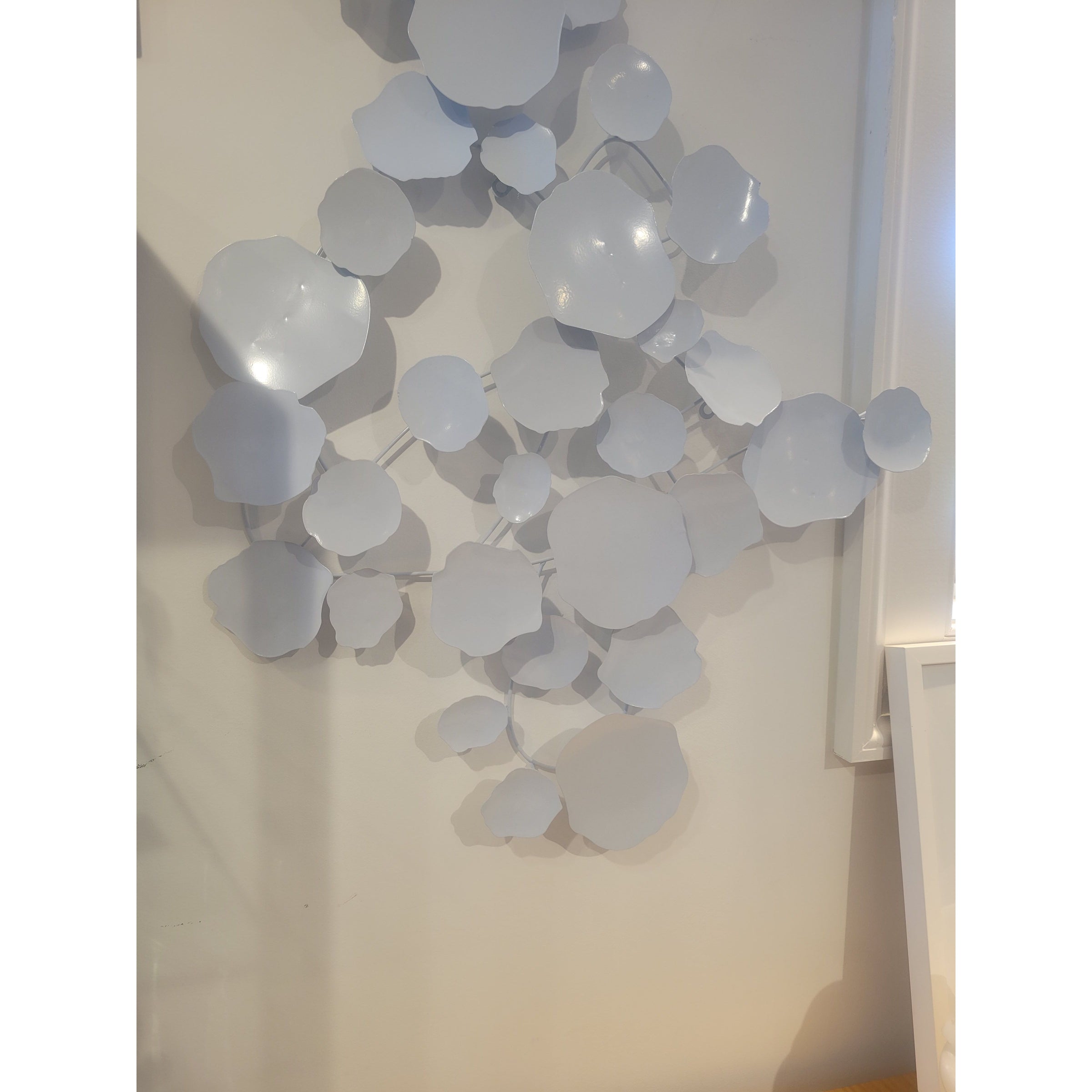 White Metal Deco Leaf Wall Art by Palecek