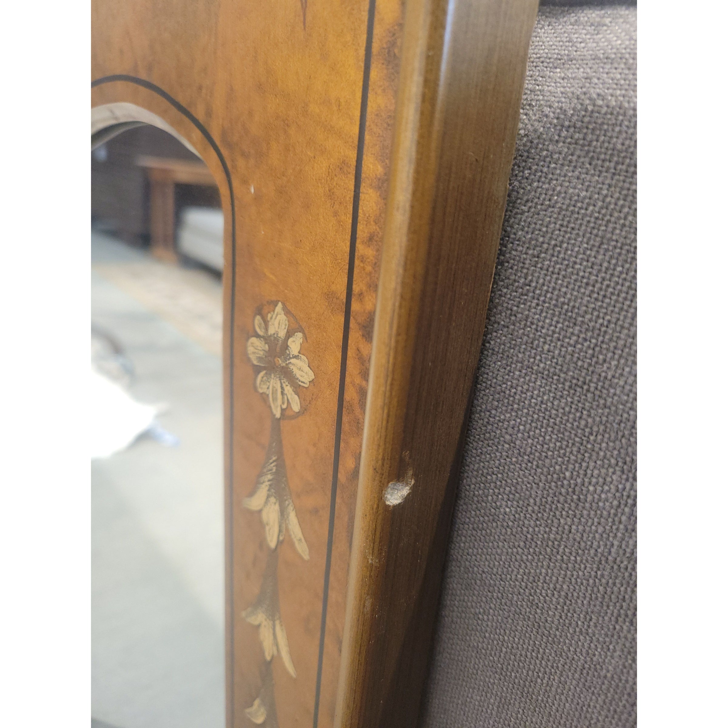 Antique Italian Hand-Painted Trumeau Wall Mirror - colletteconsignment.com
