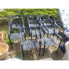 SET of 8 Black Cast Aluminum Outdoor Dining Chairs