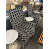 Pair of High Back Armless Black & White Accent Chairs