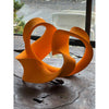 Orange Ceramic Sculpture Attributed to Merete Rasmussen
