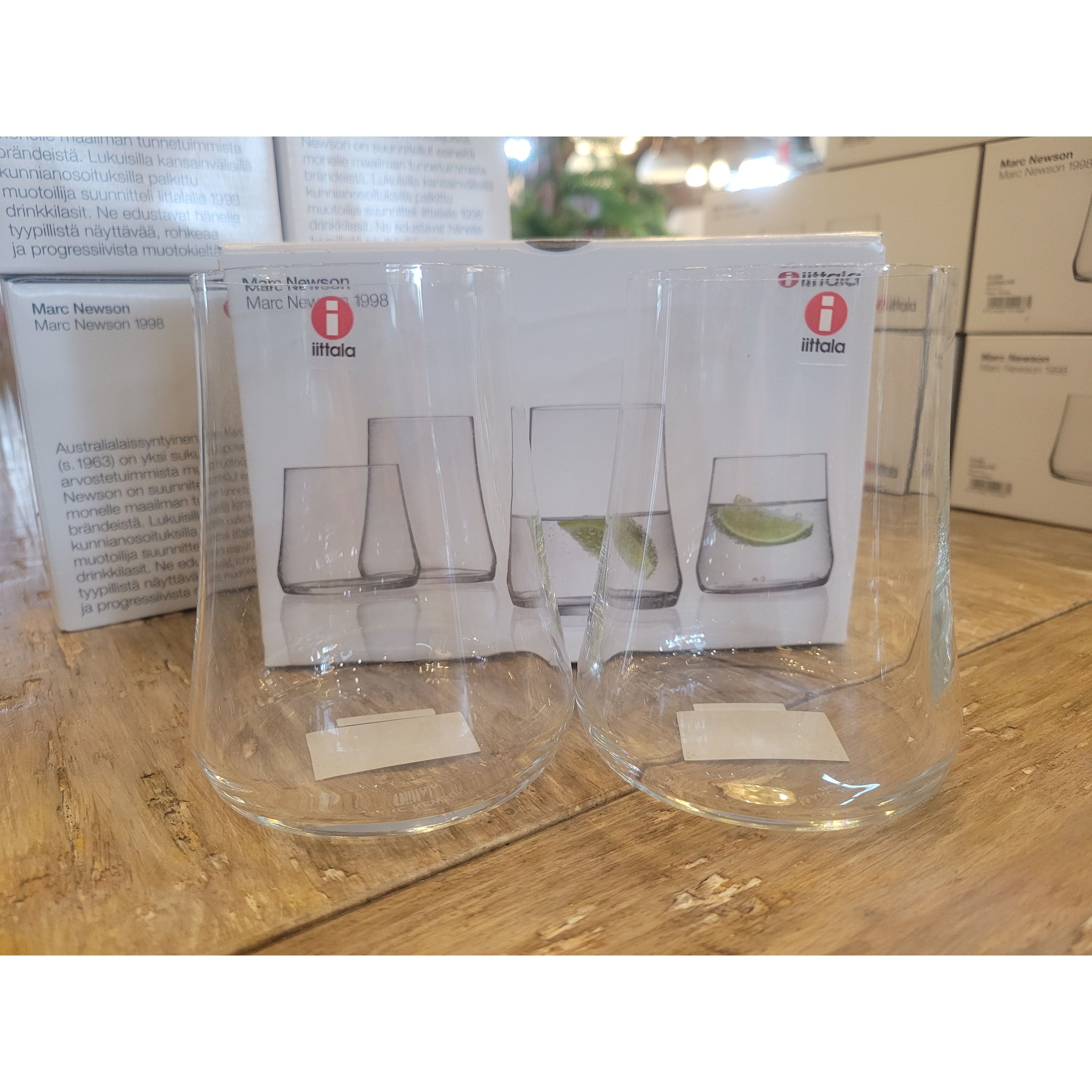 Pair of Marc Newson 1998 Iittala Highball Glasses