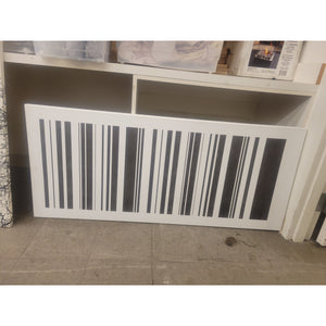 Barcode White Canvas Print