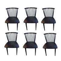 SET of 6 Article Black Dining Chairs (AS IS)