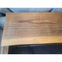 Live Edge Walnut & Metal Console Table by Central Station (AS IS)