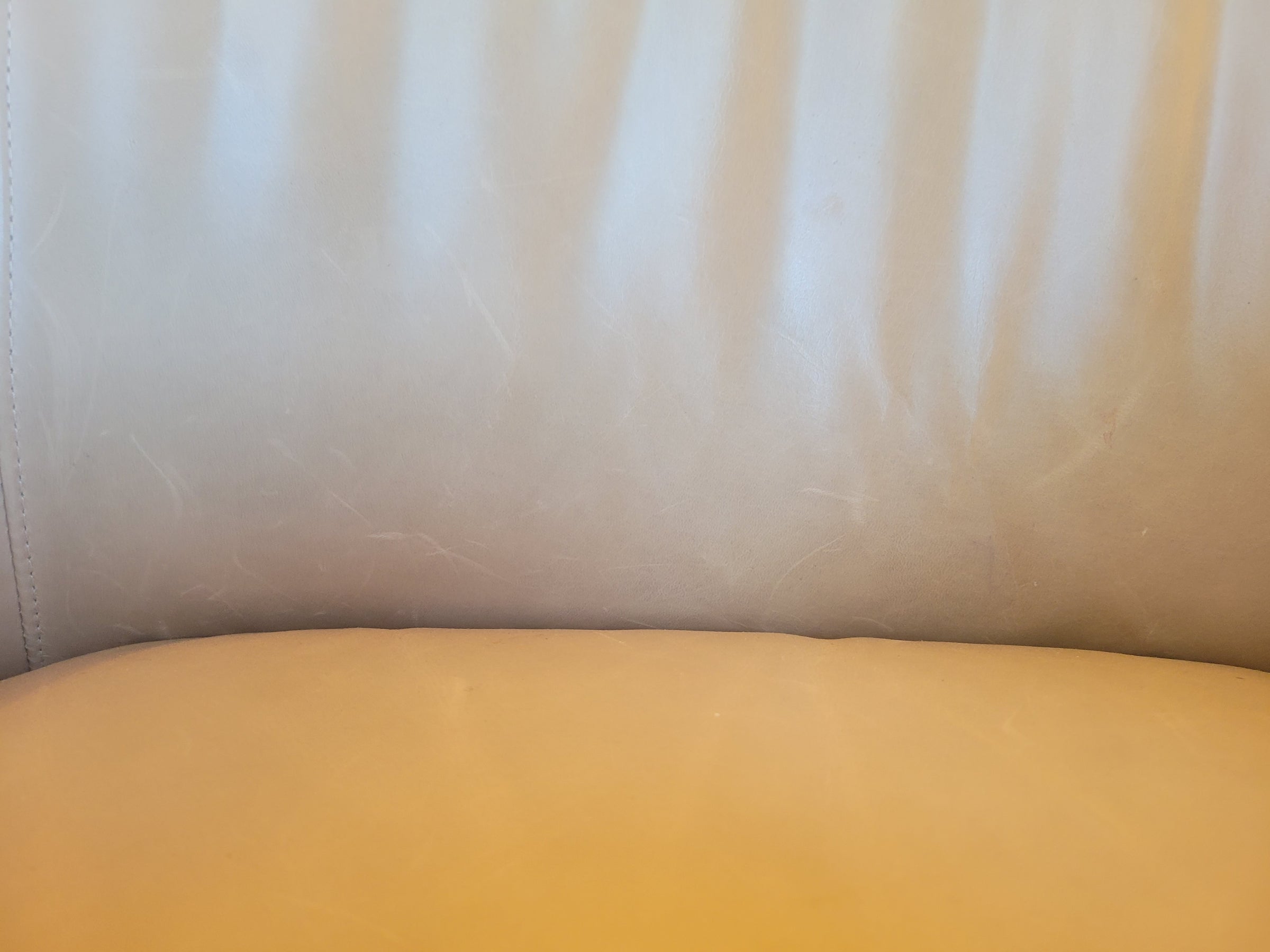 PAIR of Tan Leather Swivel Lounge Chairs by MG&BW (AS IS)