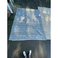 8' x 10' Porter Handwoven Denim & Suede Rug by Serena & Lily