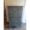 'Amalfi' Blue Grigio Pattern 4-Drawer Cabinet / Armoir by Arhaus Italy