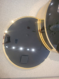 SET of 3 Constellation Coffee Tables w/ Smoked Mirror Glass Tops by Fendi Casa