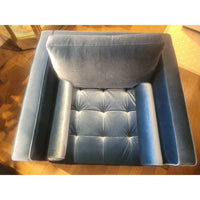 PAIR of Blue Velvet Luca Arm Chairs by Rove Concepts