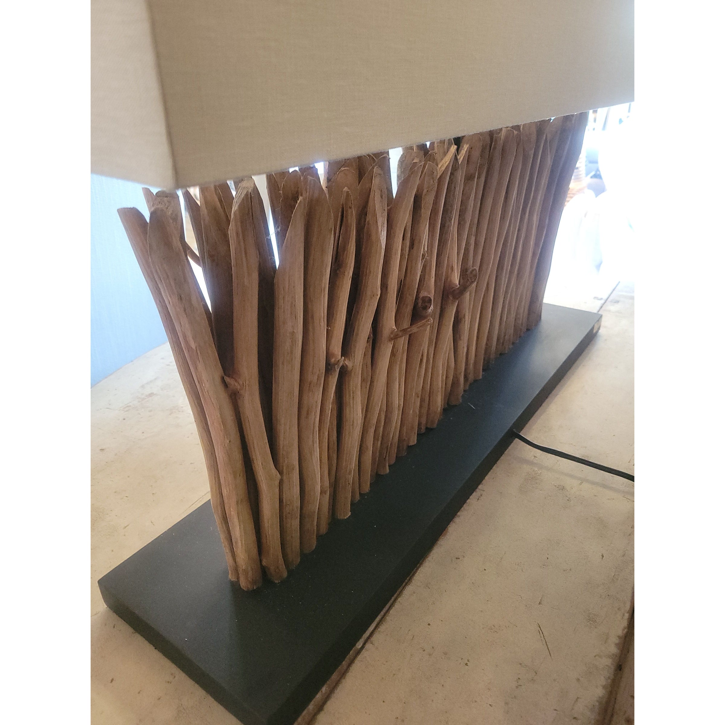 Eucalyptus Branch Console Table Lamp - colletteconsignment.com