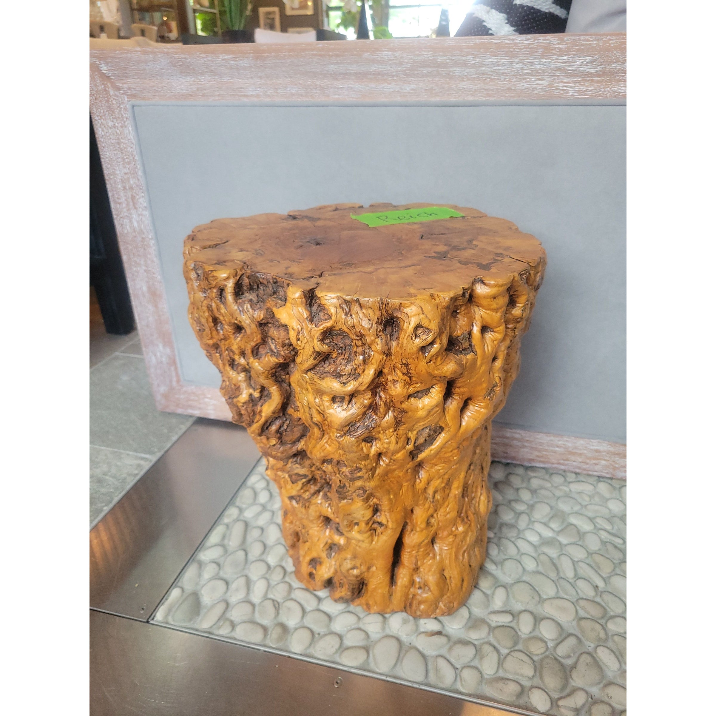 Hardwood Stump Side Table