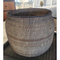 Large Black Woven Basket