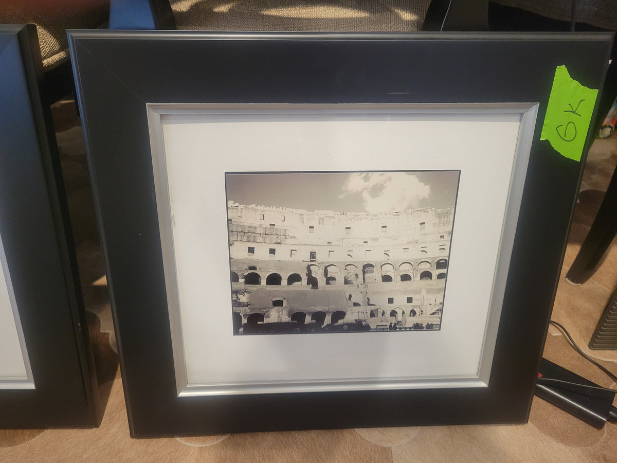 SET of 3 B&W Photographs in Black Frames