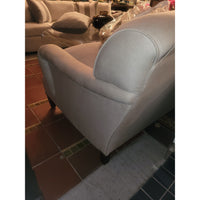 9-ft Standard Arm Upholstered Sofa w/ Dark Wood Nailhead Legs by George Smith