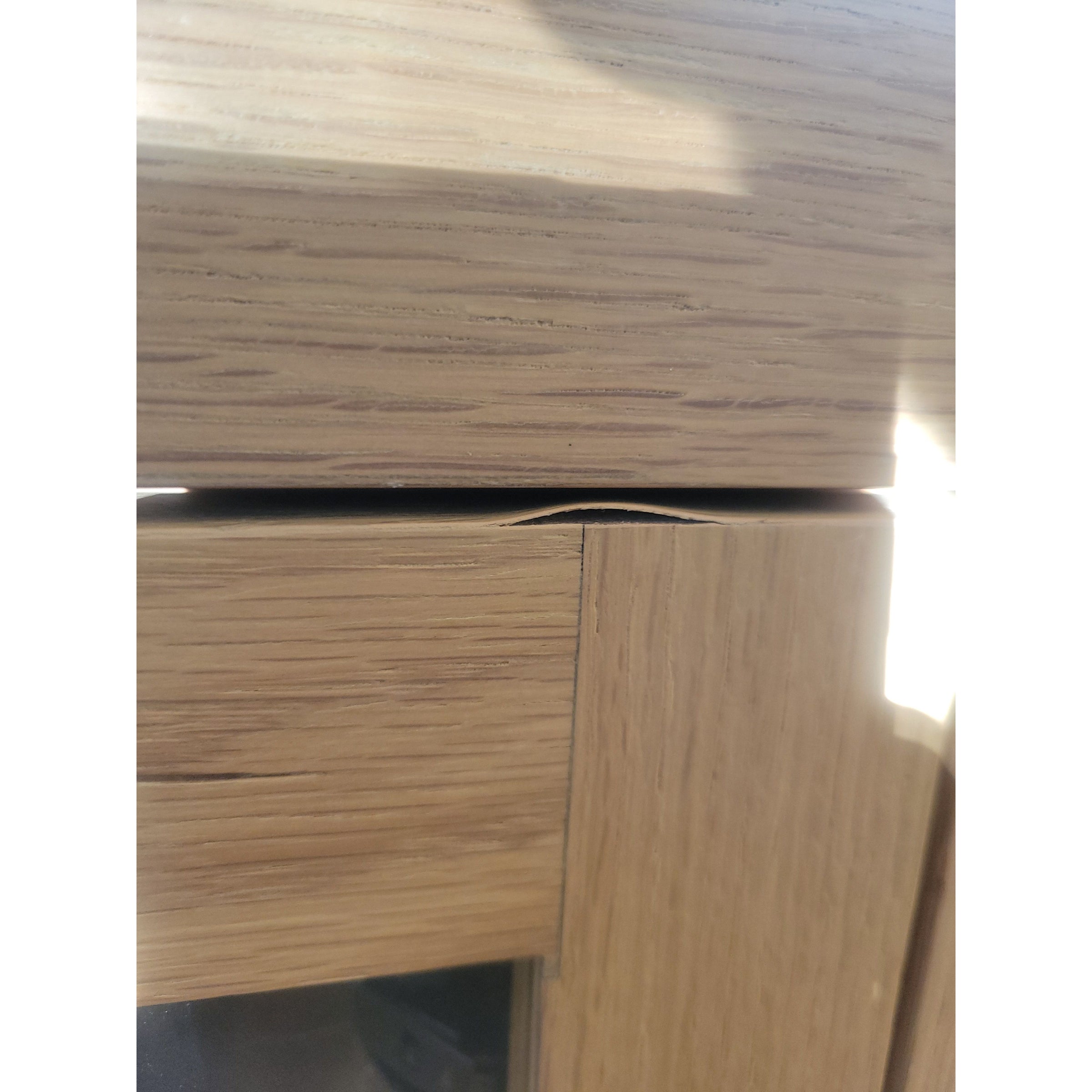 Oslo Glass 4-door Media Console in Aged Natural Oak