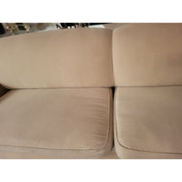 9-ft Standard Arm Upholstered Sofa w/ Dark Wood Nailhead Legs by George Smith