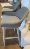 PAIR of Indoor / Outdoor Bar Stools w/ Sunbrella Cushions by Layla Grayce