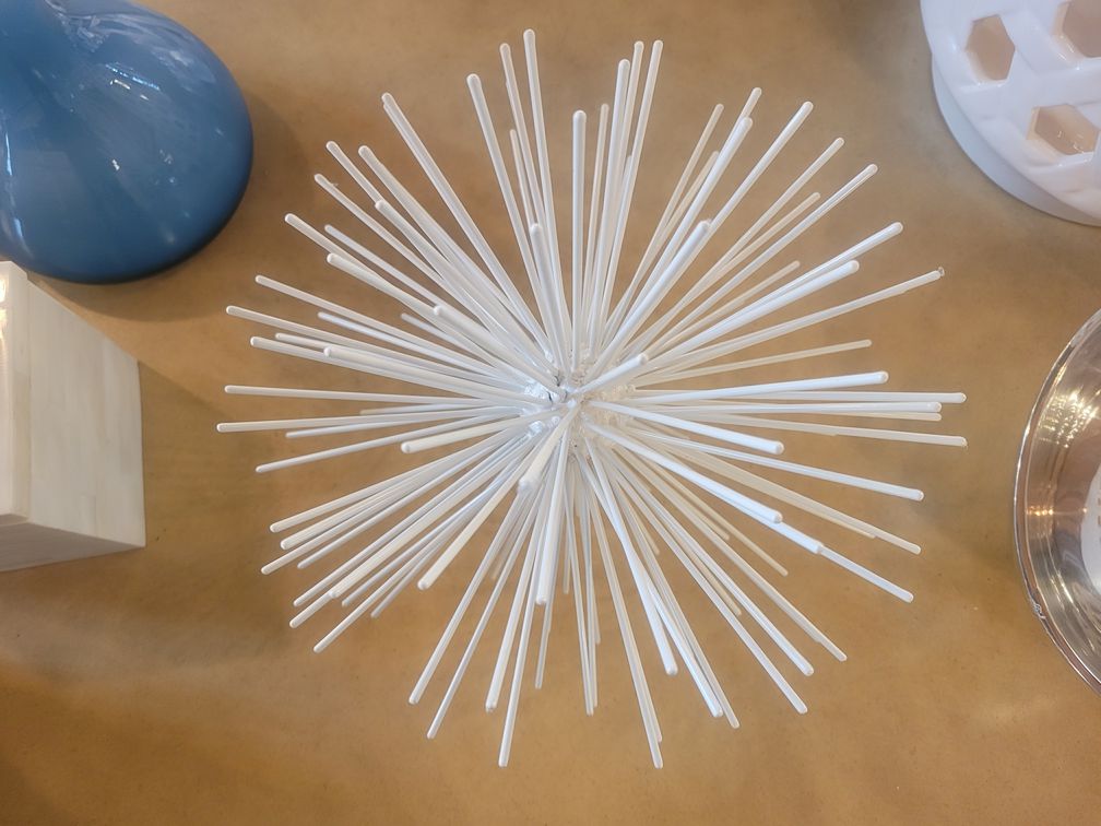 PAIR of White Resin Urchins