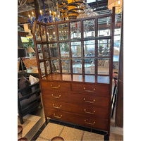 Custom Mahogany Bar Cabinet w/ Mirror Panels by D&A Binder