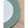 Hermes Tie Set Porcelain Dinner Plate w/ Orange Trim