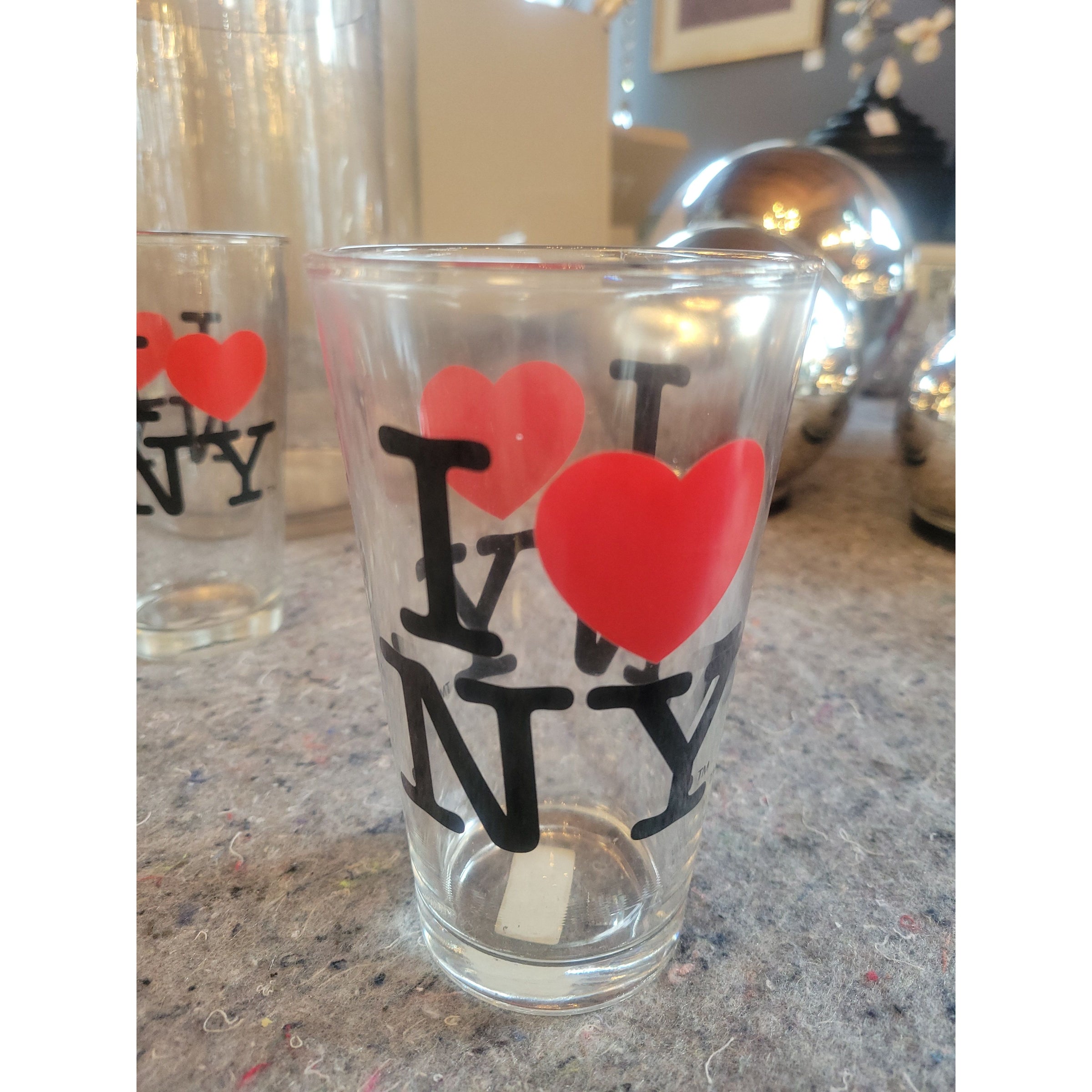 Set of 6 'I Love NY' Glasses