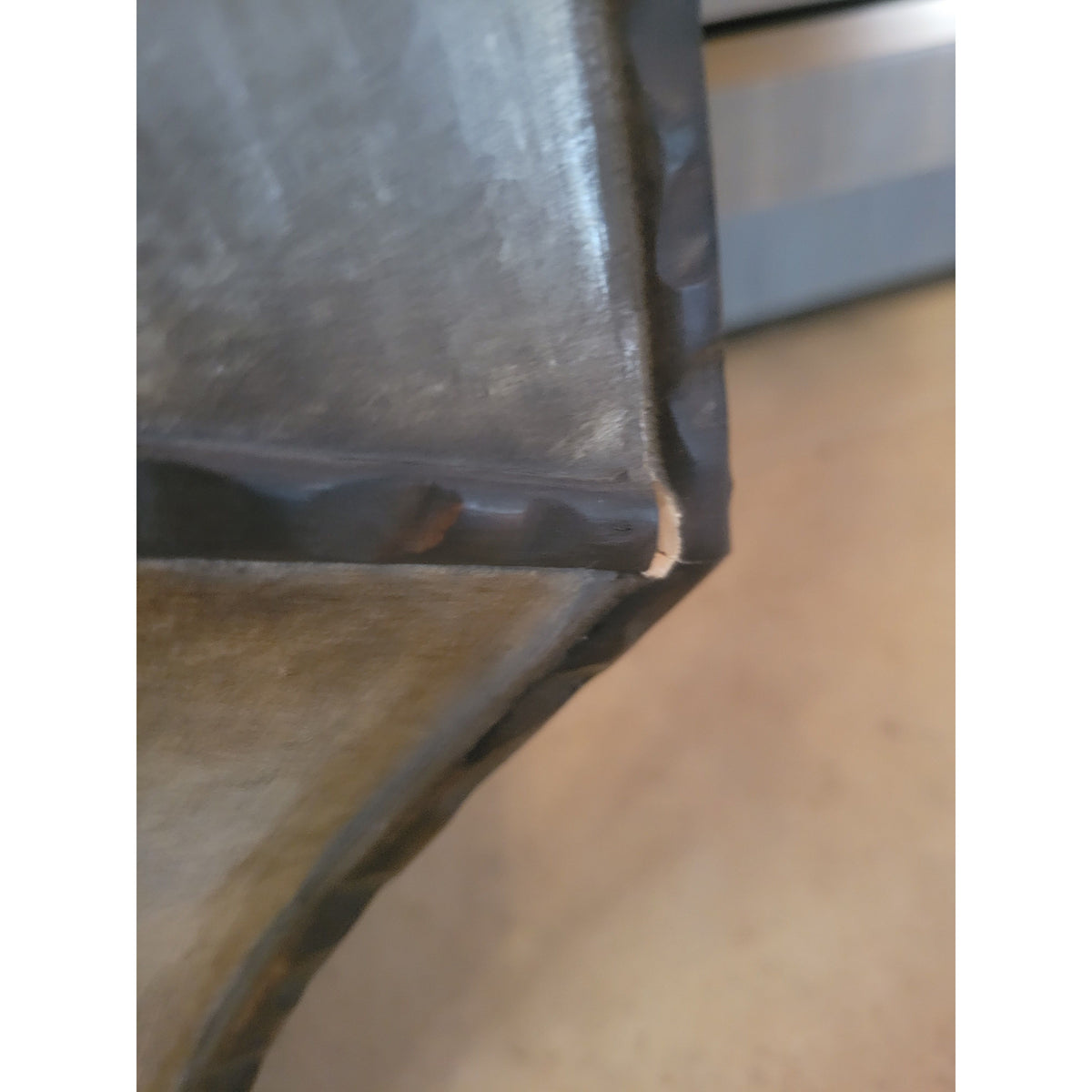 Hammered Aluminum & Bronze Mirror w/ Beveled Glass by Uttermost - colletteconsignment.com