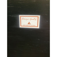 Rosetta Macassar Ebony Extension Dining Table on Maple & Bronze Base by Evanson - colletteconsignment.com