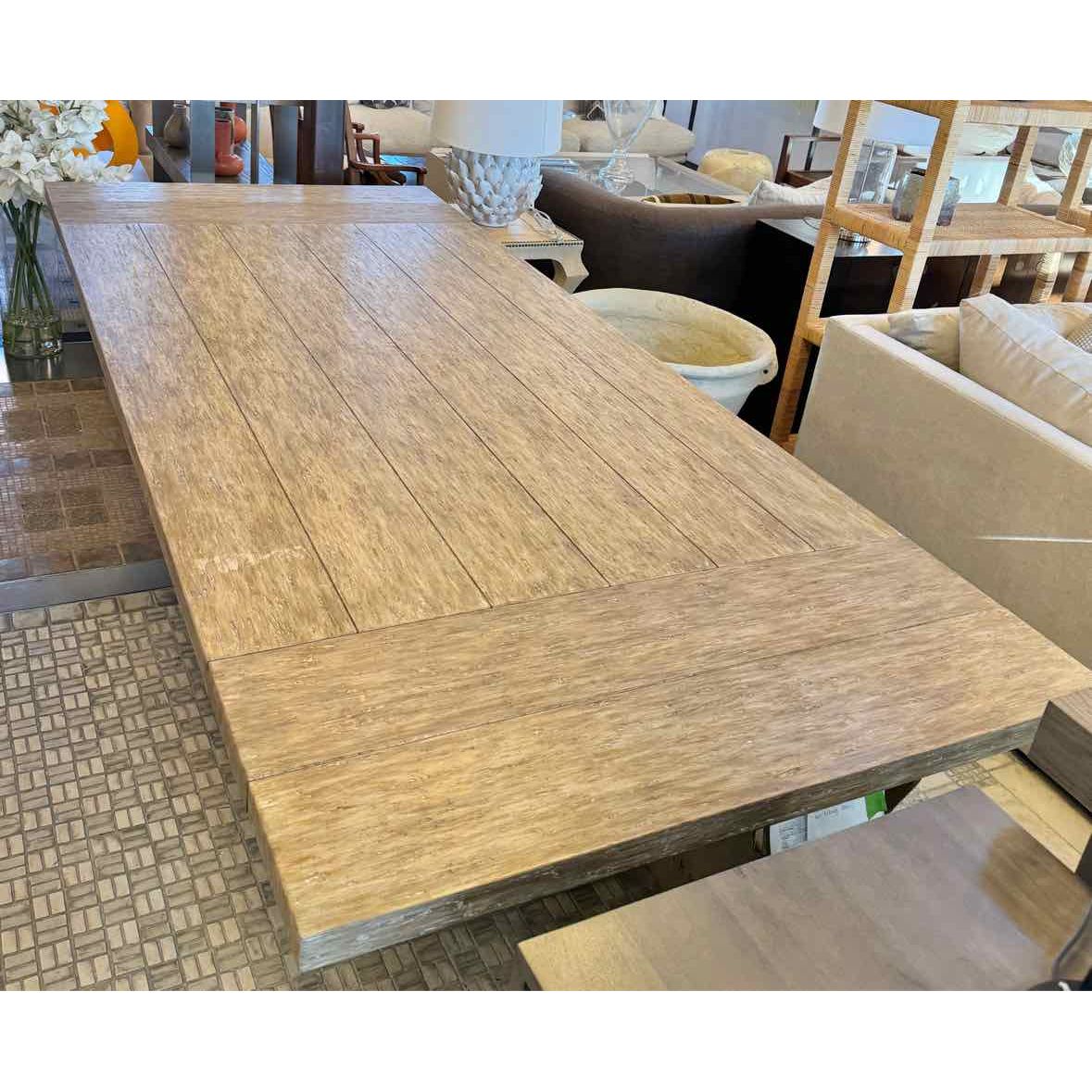 8-ft Napa Extendable Wood & Metal Dining Table w/ 4 Leaves by Formations