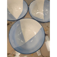 Set of 3 Blue & White Ceramic Bowls by Prima