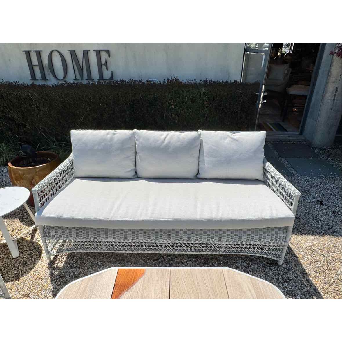 Malibu 2.5-Seater Wicker Sofa in White
