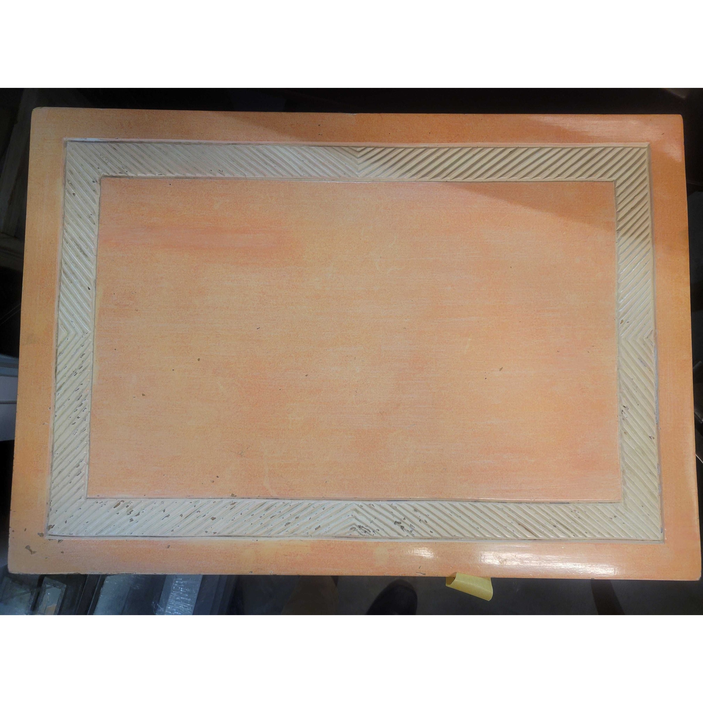 Vintage Pink Nightstand w/ Everglades Crane Design - colletteconsignment.com